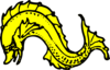 Gold Dolphin Symbol Clip Art